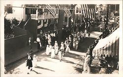 Children of 1775 and 1814 - Stonington Battle Centennial Parade Postcard