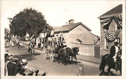 Colonial Coach driven by John Holland, Battle Centennial Parade Stonington, CT Postcard Postcard Postcard