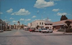 Main Street Marfa TX - Presidio County Courthouse Postcard