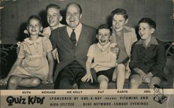 Quiz Kids Radio Show Cast Photo, Joe Kelly Postcard