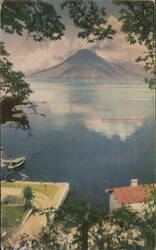 Lake Atitlán and Volcano, Guatemala Central America Postcard Postcard Postcard