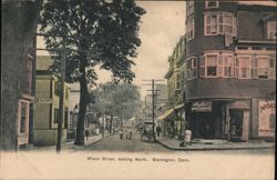 Water Street, Looking North, Stonington, CT Connecticut Postcard Postcard Postcard