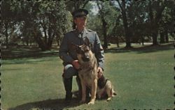 Ontario Provincial Police Officer and K9 Postcard