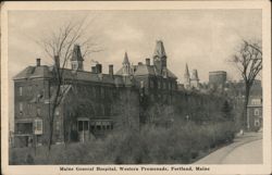 Maine General Hospital, Western Promenade, Portland, Maine Postcard Postcard Postcard