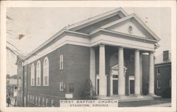 First Baptist Church, Staunton, VA Postcard