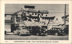 Amusement Park, Old Orchard Beach, ME Maine Postcard Postcard Postcard