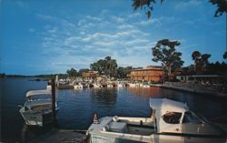 Waterfront View Of Riverside Villas And Motel Postcard