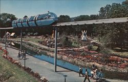 Dutch Wonderland Monorail Postcard