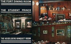 The Fort Dining Room, Student Prince, Heidelberg Banquet Room Postcard