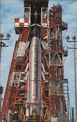 Mercury-Atlas Rocket on Launch Pad Postcard