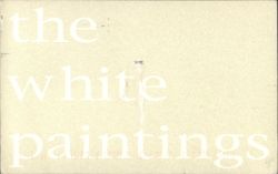 The White Paintings, Eduardo Costa, K Space, NYC Postcard