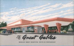 The Great Gables, World's Most Beautiful Drive-In Restaurant Miami, FL Advertising Postcard Postcard Postcard