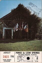 Ponce de Leon Springs, Old Sugar Mill Water Wheel Florida Postcard Postcard Postcard