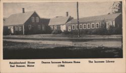 Deacon Increase Robinson Home and Library (1784), East Sumner, ME Maine Postcard Postcard Postcard