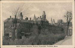 Maine General Hospital, Western Promenade, Portland Postcard Postcard Postcard