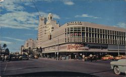 Lincoln Road and Collins Ave. Postcard