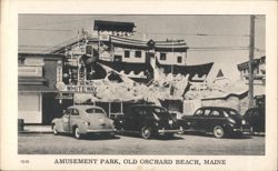 Amusement Park, Old Orchard Beach, Maine Postcard Postcard Postcard