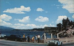 Big Bear Lake, California, Looking East from the Dam Postcard