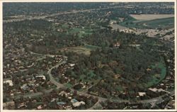 Los Angeles State and County Arboretum, Arcadia CA - Aerial View California Postcard Postcard Postcard