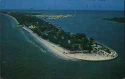 Aerial View of Pass-a-Grille Beach near St. Petersburg, FL Florida Ted Lagerberg Postcard Postcard Postcard