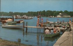 Ferry Commuting Between Bemus Point and Stowe, Showing Casino Chautauqua Lake, NY Postcard Postcard Postcard