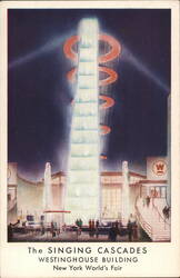 The Singing Cascades - Westinghouse Building 1939 NY World's Fair Postcard Postcard Postcard