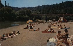 Recreation Beach at Monte Rio, Russian River, California Postcard Postcard Postcard