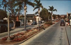 Balboa Island, California - Park Avenue toward Marine Avenue Postcard