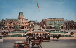 A Busy Day at Town Square, Disneyland Anaheim, CA Postcard Postcard Postcard