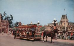 Horse-drawn Trolley on Main Street, Disneyland Anaheim, CA Postcard Postcard Postcard