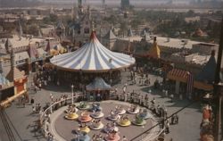 Mad Tea Party and King Arthur Carrousel, Fantasyland Anaheim, CA Disney Postcard Postcard Postcard