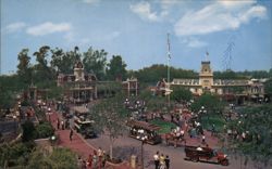 Town Square, Main Street USA, Disneyland Anaheim, CA Postcard Postcard Postcard