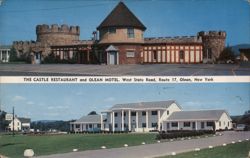 The Castle Restaurant and Olean Motel, Olean, NY Postcard