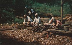 Sluicing At One Of The Ruby Mines Franklin, NC Milton Mann Postcard Postcard Postcard