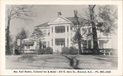 Colonial Inn & Motel, Brevard, NC Postcard