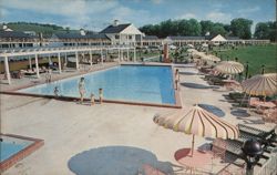 Belle Meade Motel and Restaurant Swimming Pool Harrisonburg, VA Postcard Postcard Postcard