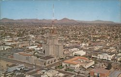 Aerial View of Phoenix, Arizona with Westward Ho Hotel and Post Office Bob Petley Postcard Postcard Postcard