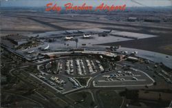 Sky Harbor Airport, Phoenix, Arizona - Aerial View Postcard Postcard Postcard