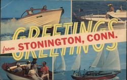 Greetings from Stonington, Conn. Postcard