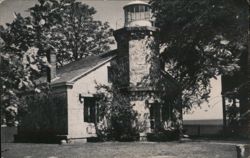 Stone Lighthouse, Stonington Point, Stonington, CT Connecticut Postcard Postcard Postcard