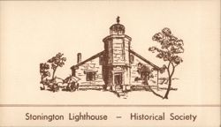 Stonington Lighthouse, Stonington, CT Connecticut Postcard Postcard Postcard