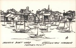 Dodson Boat Yard, Stonington Harbor, Connecticut Postcard Postcard Postcard