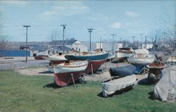 Dodson's, Sailboats and Yachts along the Southern New England Shore Postcard