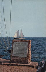 Stonington, Conn. Battle of 1812 Monument Postcard