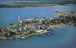 Aerial View of Stonington Borough, Connecticut Bernard Ludwig Gordon Postcard Postcard Postcard