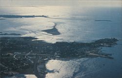 Aerial View of Fisher's Sound, New York Stonington, CT B.L. Gordon Postcard Postcard Postcard