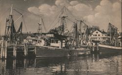 Docks at Stonington, Connecticut Postcard