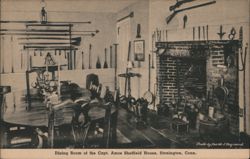 Dining Room of the Capt. Amos Sheffield House, Stonington Postcard