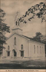 St. Mary's Roman Catholic Church, Stonington Postcard