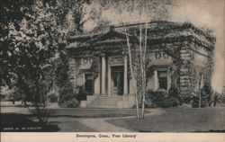 Stonington, Conn., Free Library in Wadawanuck Park Postcard